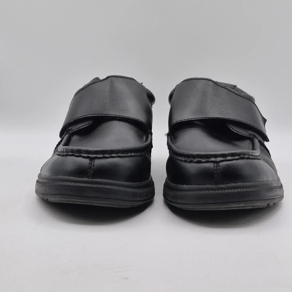 Earth Spirit Shoes‎ Mens Size 10W Black Leather Hook & Loop Layton MNES41ER014